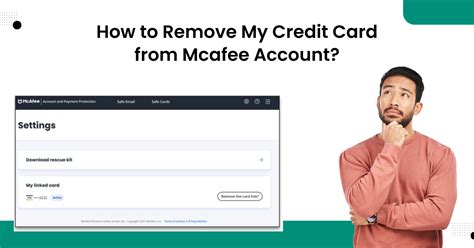 Update or delete the credit card in your McAfee account.